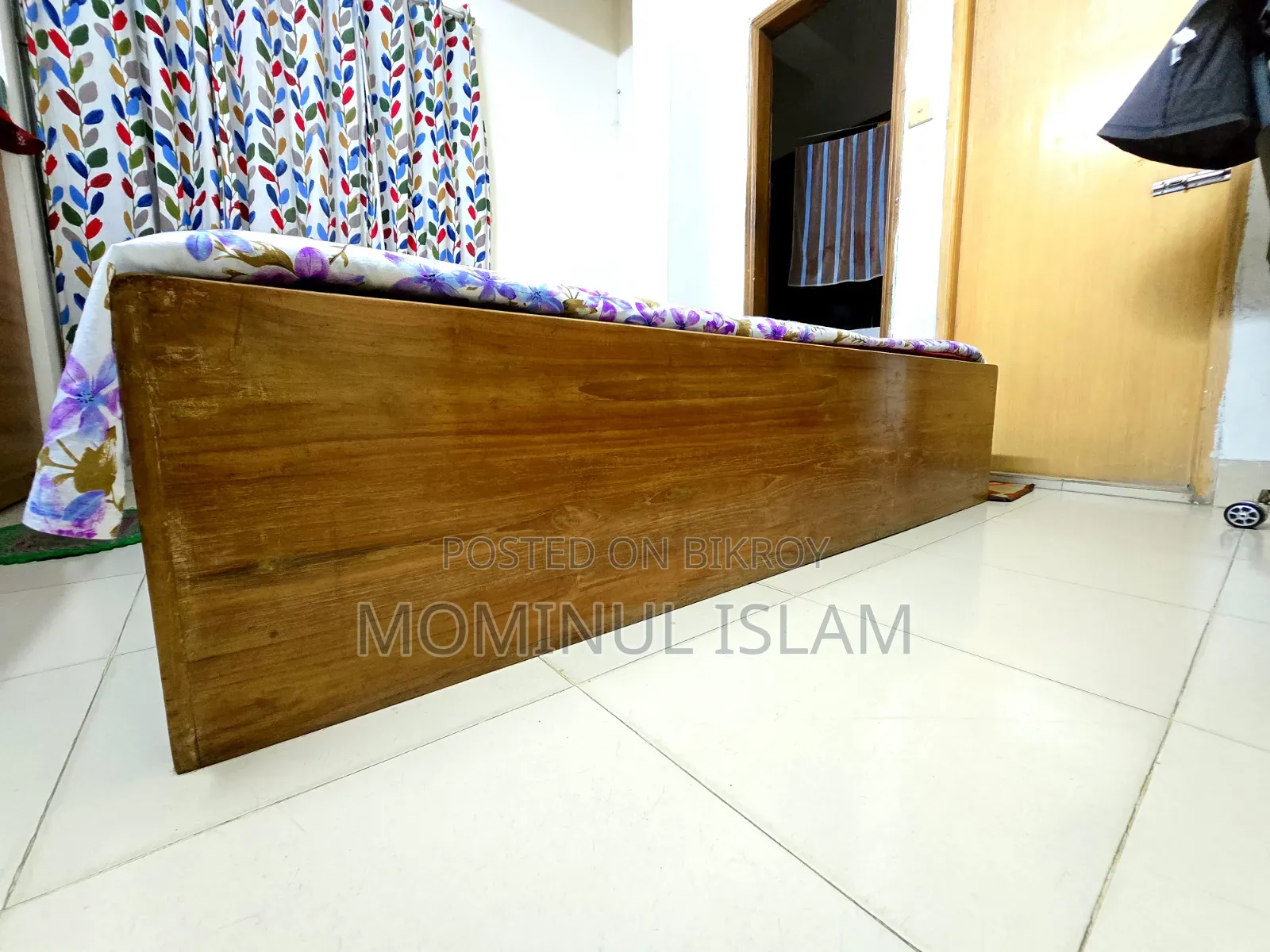 Teak Wood Bed with Mattress