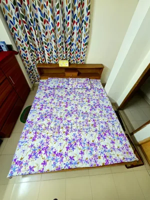 Teak Wood Bed with Mattress