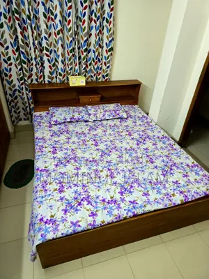 Teak Wood Bed with Mattress