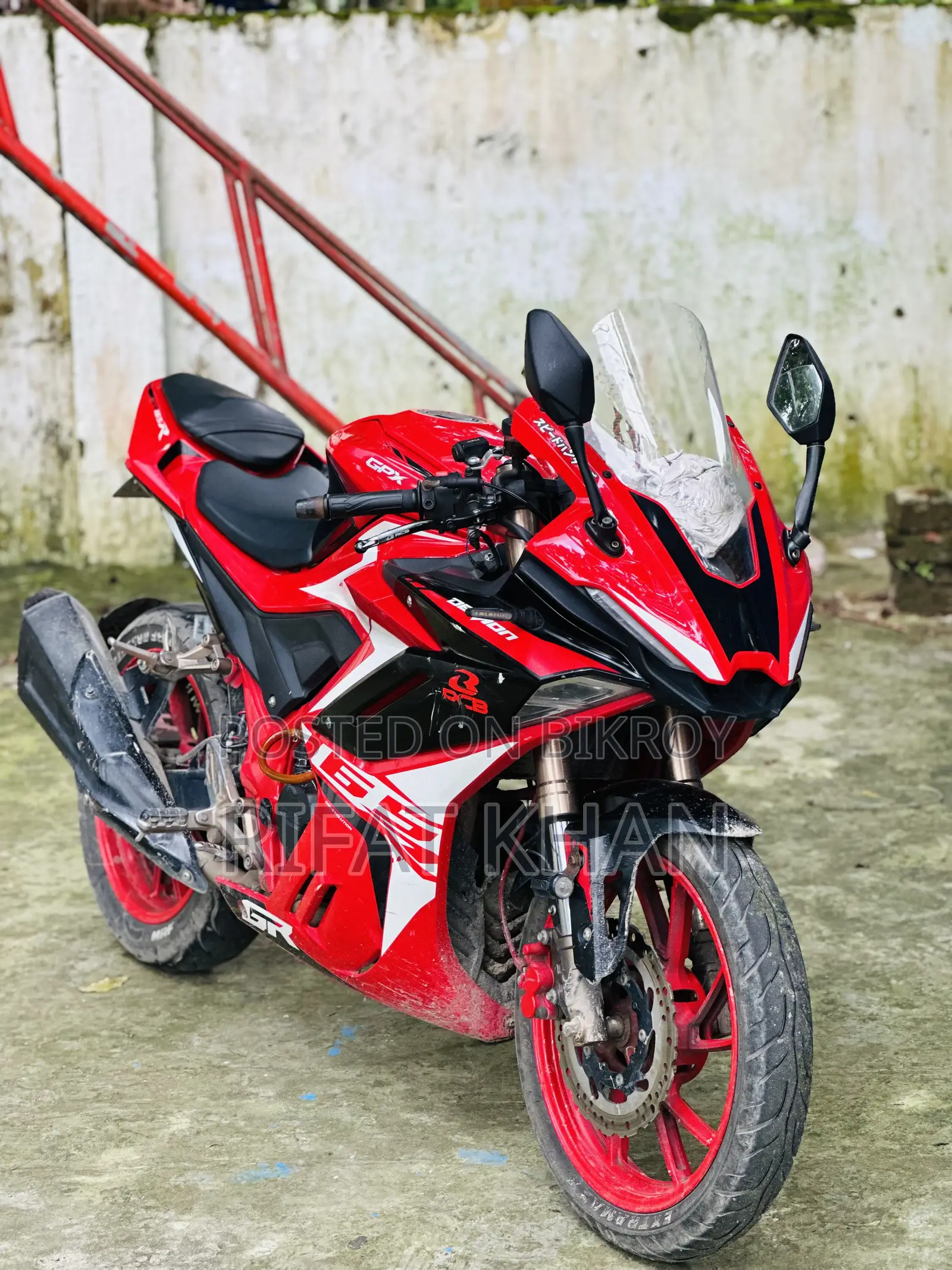 জিপিএক্স ডিমন ১৫০জিআর এফআই ২০২২ লাল