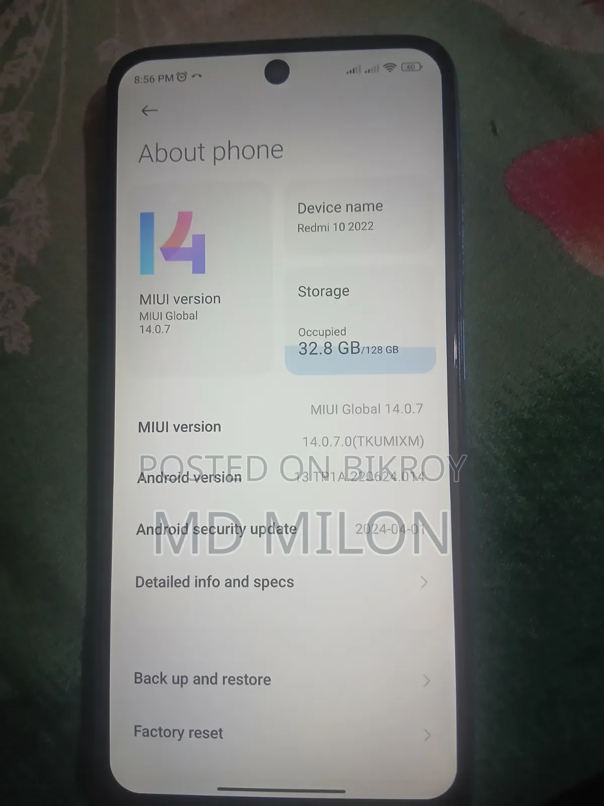 Xiaomi Redmi Note 10 128 GB Blue