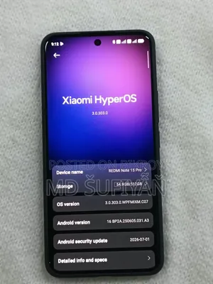 Xiaomi Redmi Note 15 ৫১২ জিবি ব্ল্যাক