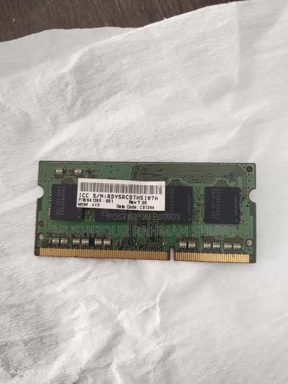 Samsung DDR3 4GB Laptop RAM