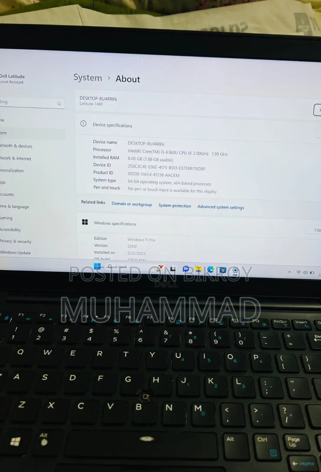 Laptop Dell Latitude 14 E7480 8GB Intel Core i5 SSD 256GB