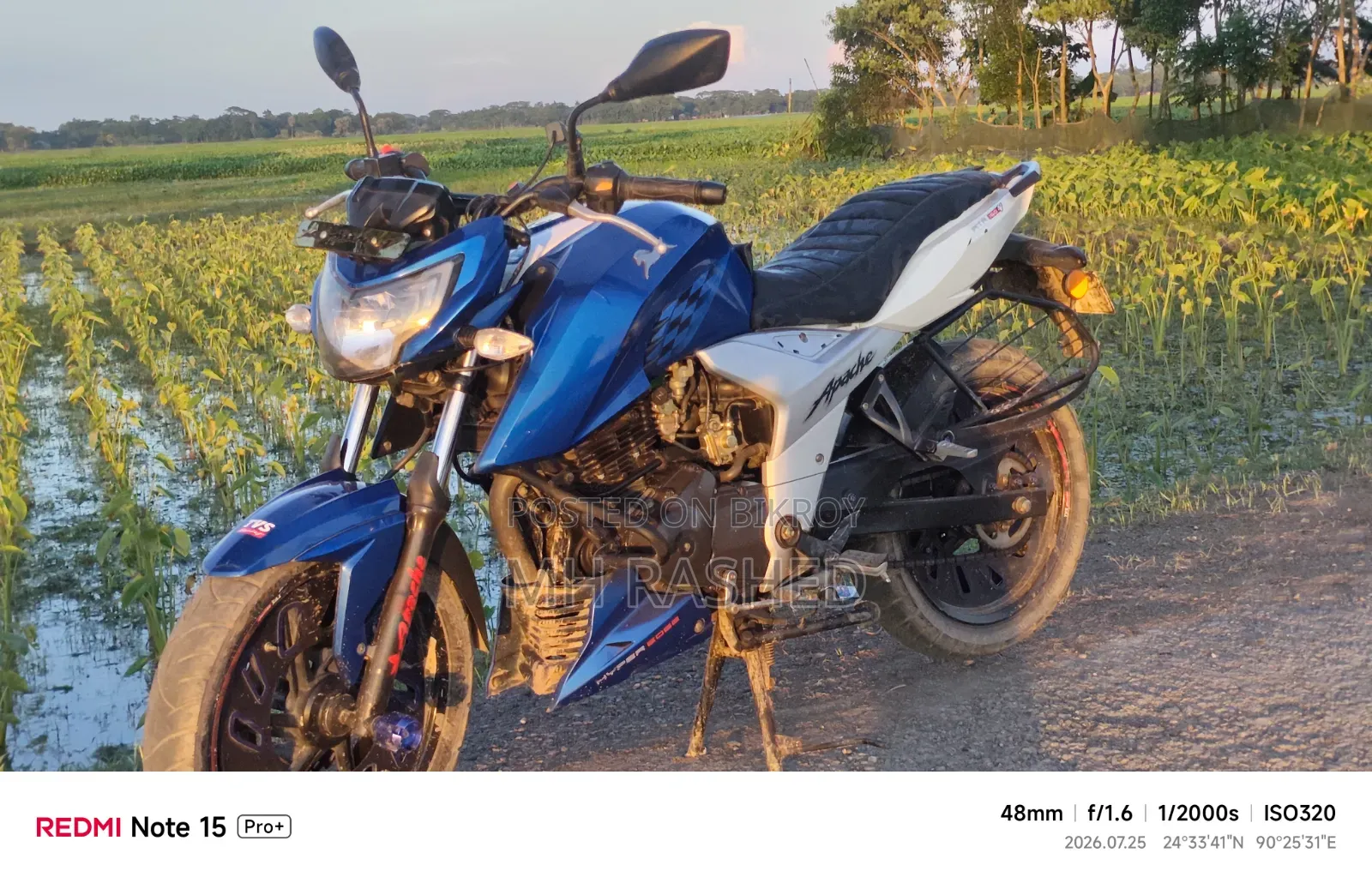 TVS Apache RTR 160 4V 2020 Blue
