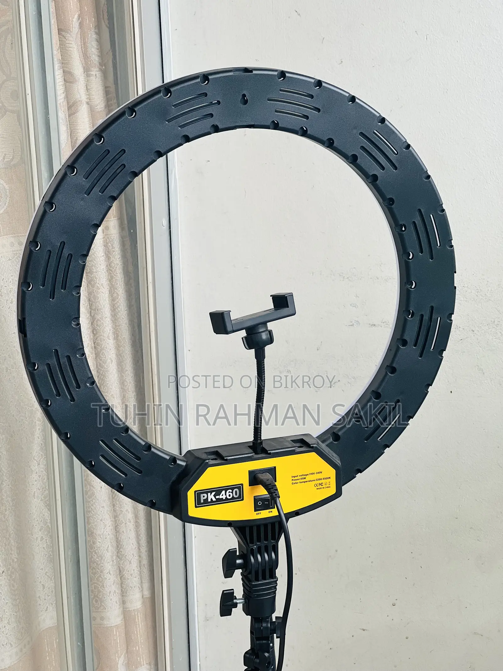 PK-460 18" LED Ring Light – Unused | 3 Phone Holder + Remote