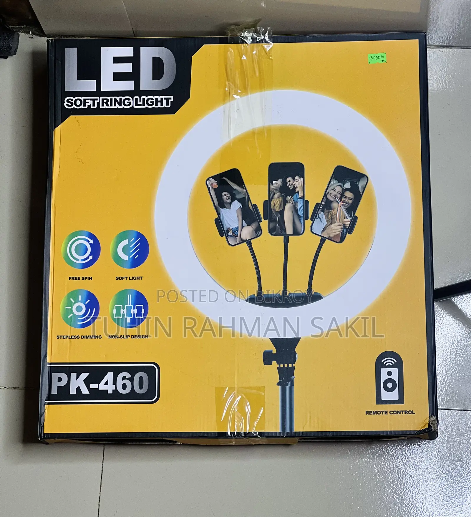 PK-460 18" LED Ring Light – Unused | 3 Phone Holder + Remote