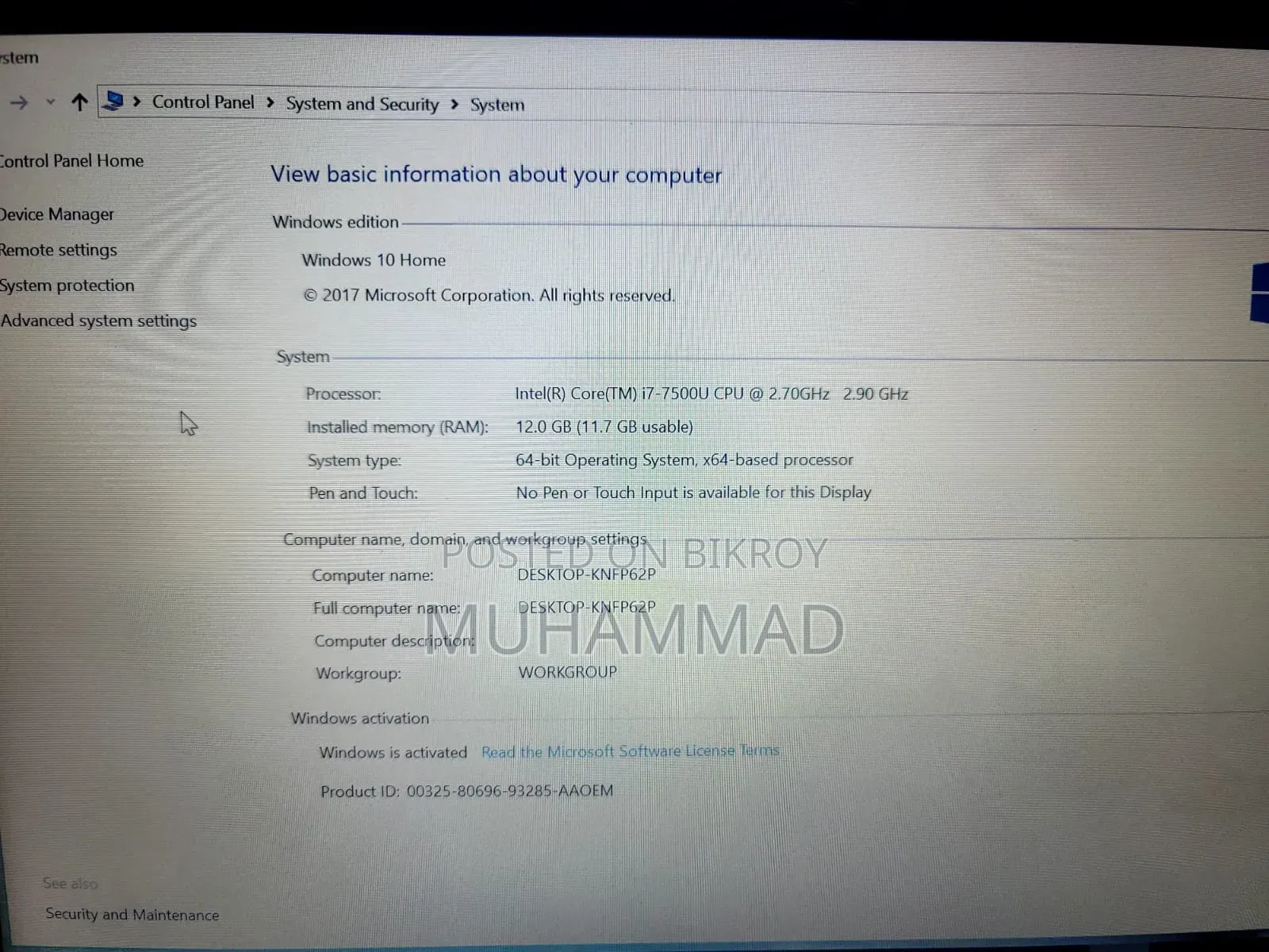 Laptop Lenovo V310 12GB Intel Core i7 HDD+SSD 256GB