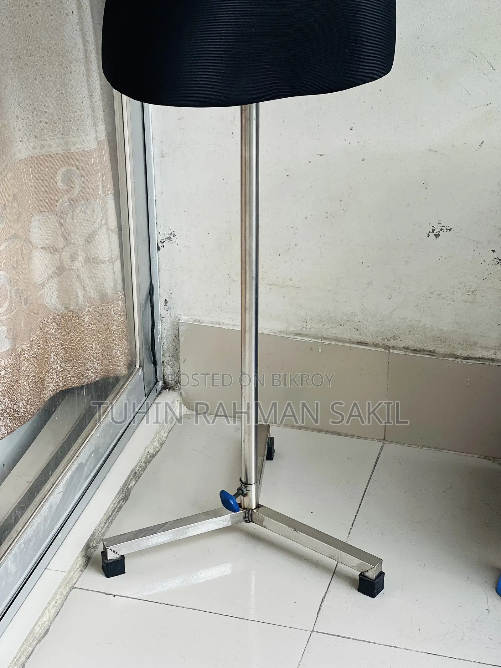 Premium Black Female Mannequin / Dummy With Stainless Steel Stand