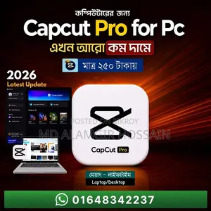 Capcut Pro Latest 2026 PC/Laptop Only Windows Lifetime