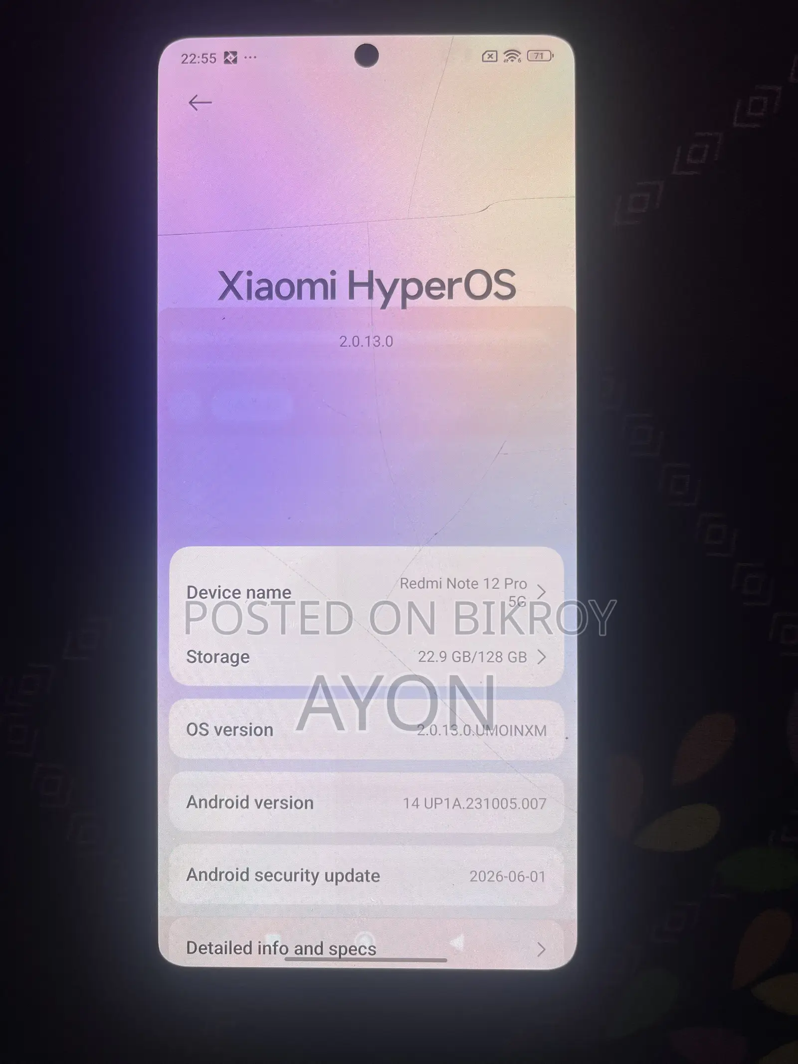 শাওমি ১২ প্রো ১২৮ জিবি ব্লু