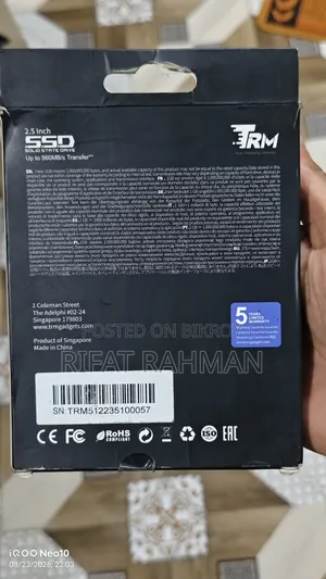 TRM S100 512GB SATA III SSD — ব্র্যান্ড নিউ / নতুনের মতো কন্ডিশন!