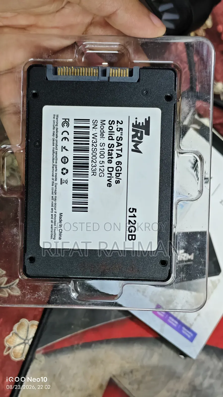 TRM S100 512GB SATA III SSD — ব্র্যান্ড নিউ / নতুনের মতো কন্ডিশন!