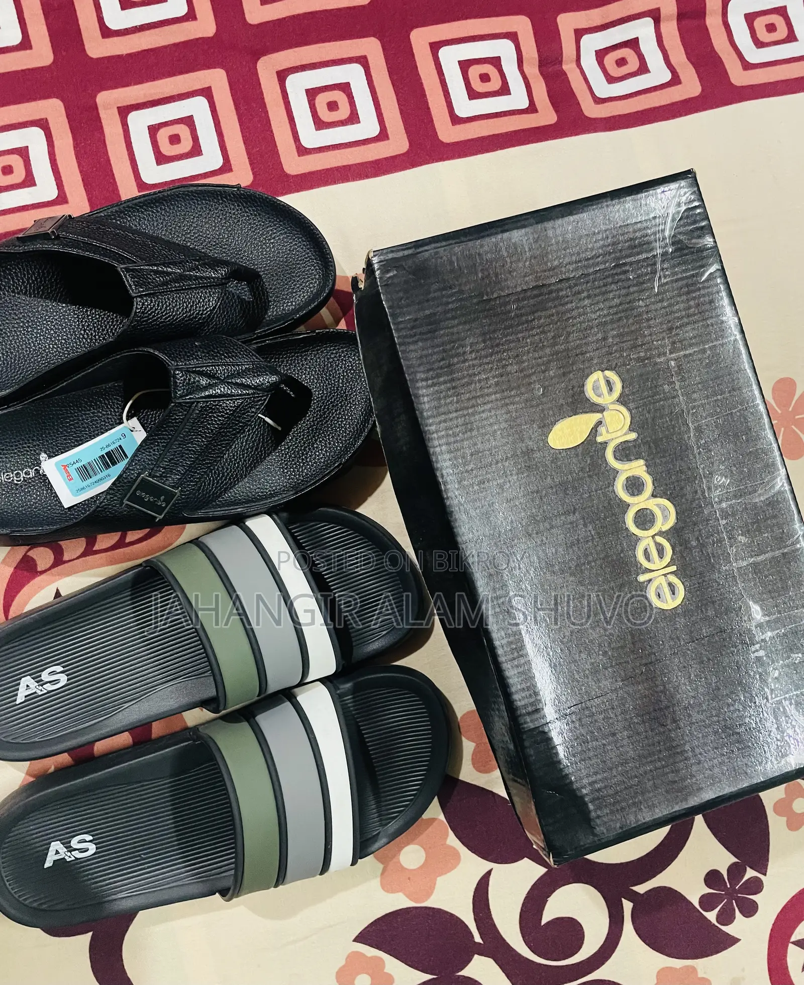 জরুরী বিক্রি | BAY Elegante লেদার স্যান্ডেল + ফ্রী AS স্লাইডস!