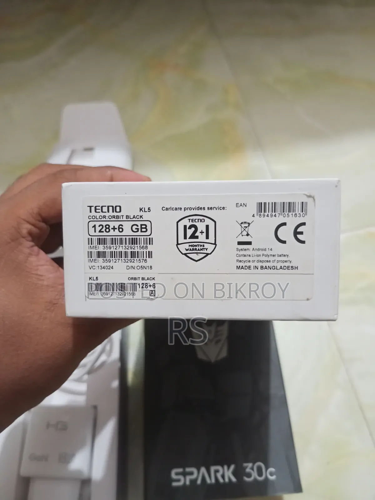 Tecno Spark 30C 128 GB Black