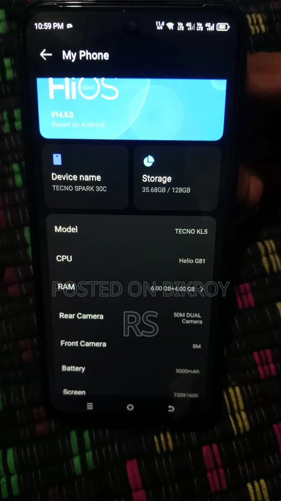 Tecno Spark 30C 128 GB Black