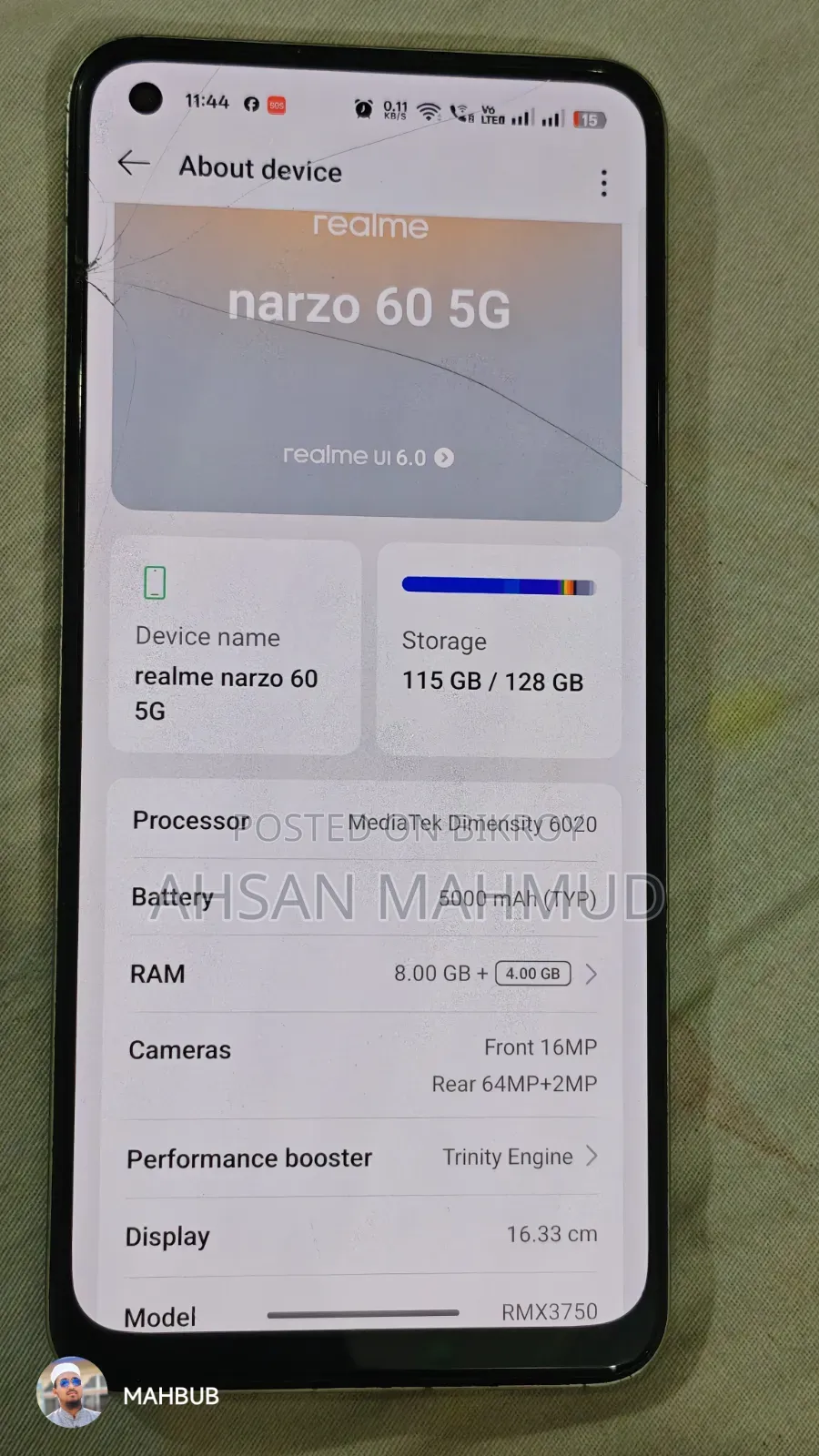 Realme Narzo 60 128 GB Orange