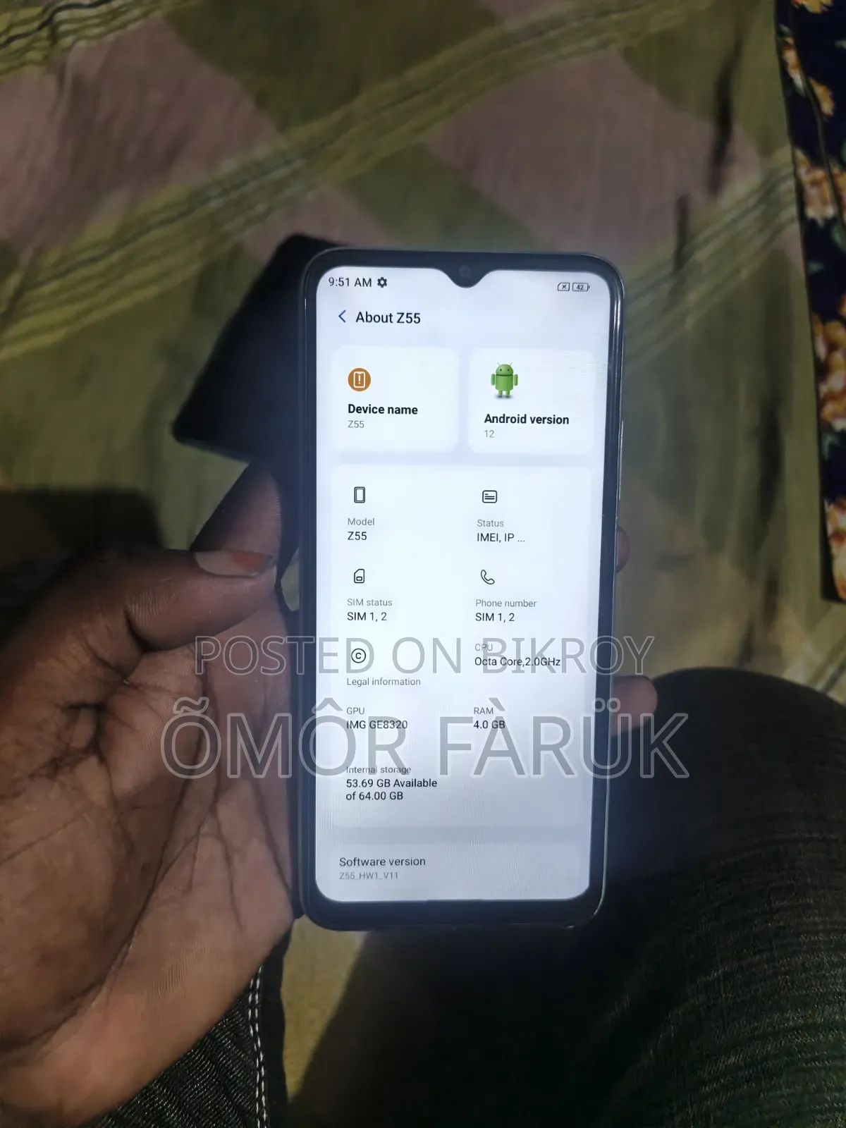 সিমফনি জেড৫৫ ৬৪ জিবি সবুজ