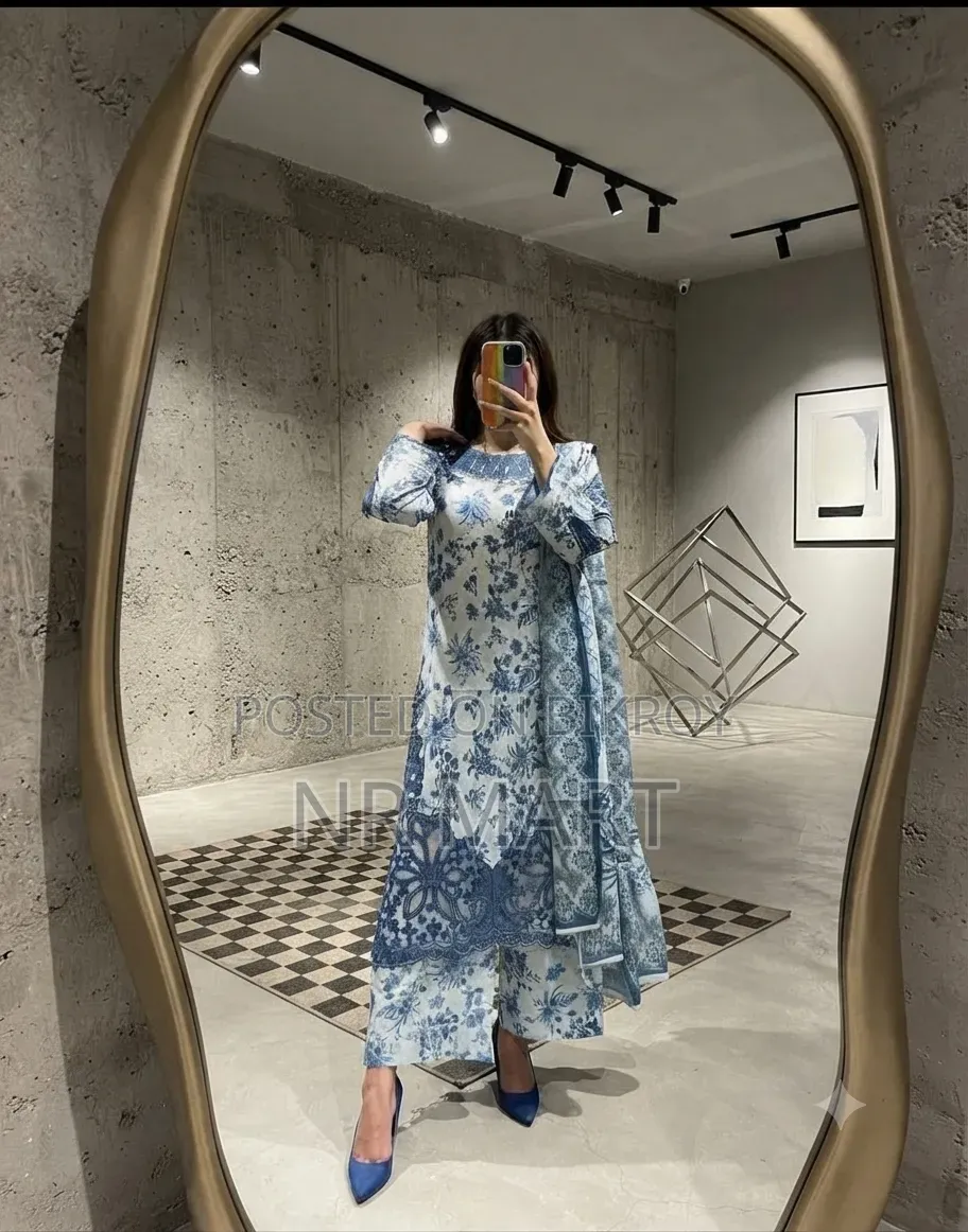 🌸 Cotton Embroidery Three Piece 🌸