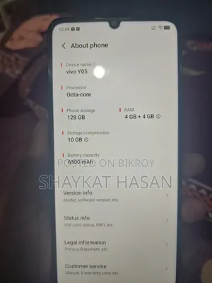 Vivo Y05 128 GB Black