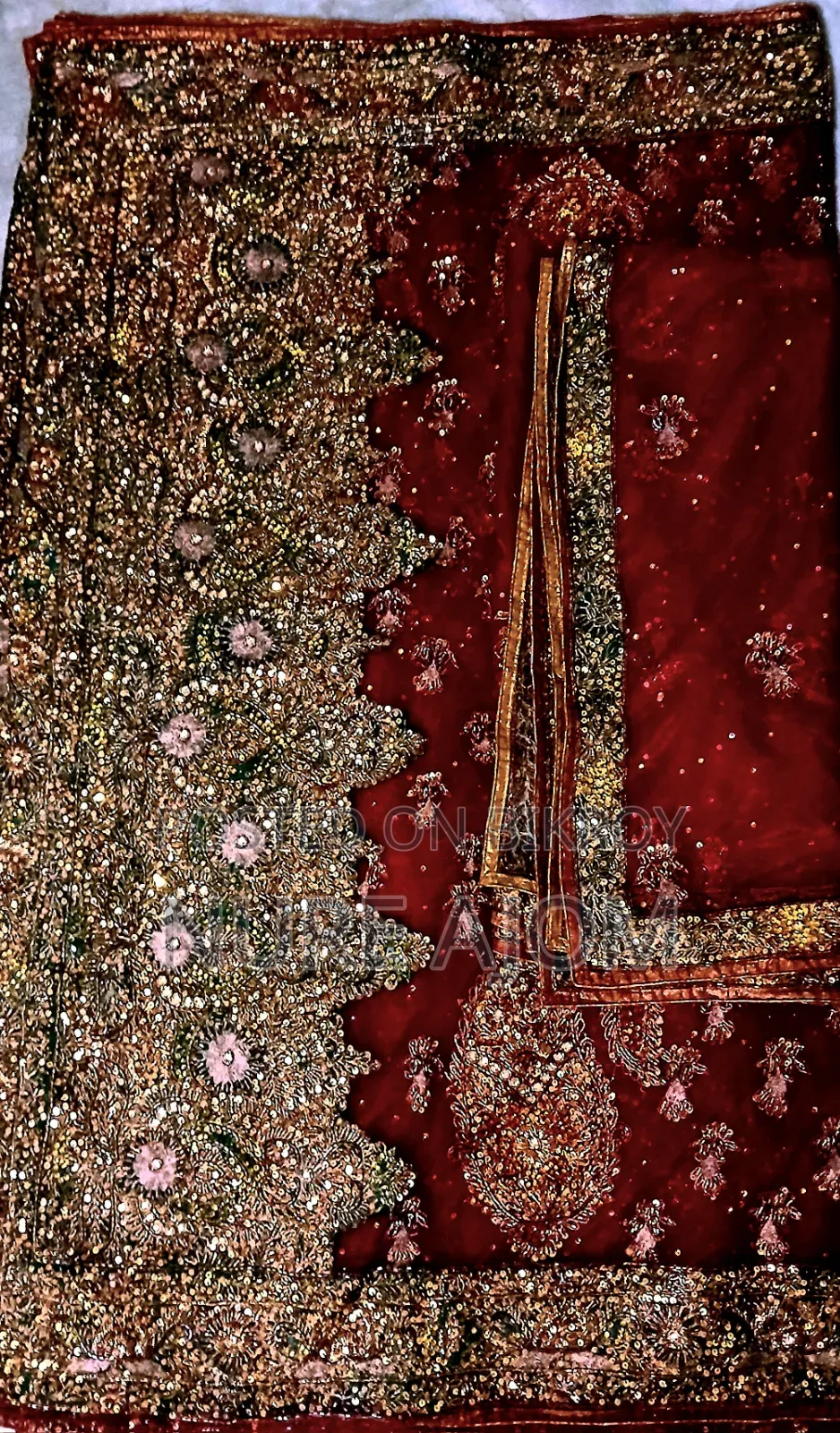 Heavy Zardozi & Stone Work Royal Bridal Saree