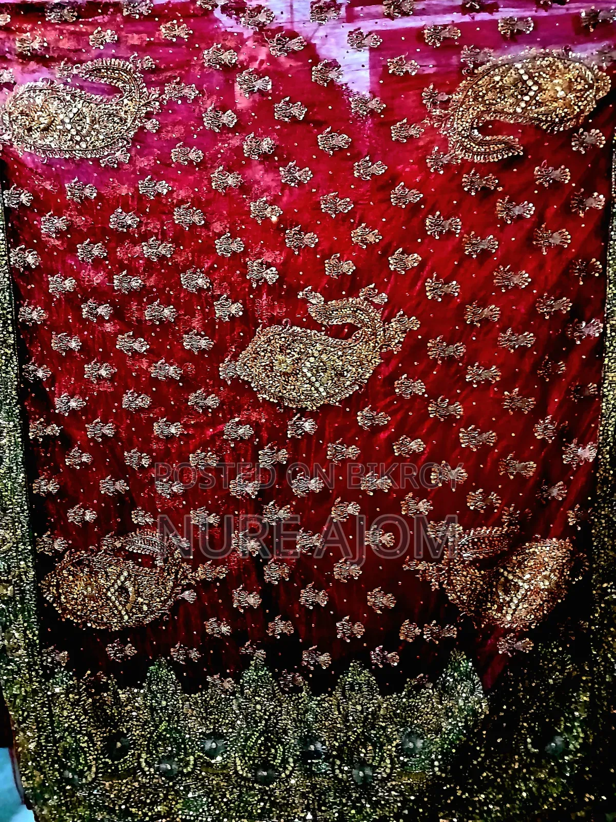 Heavy Zardozi & Stone Work Royal Bridal Saree