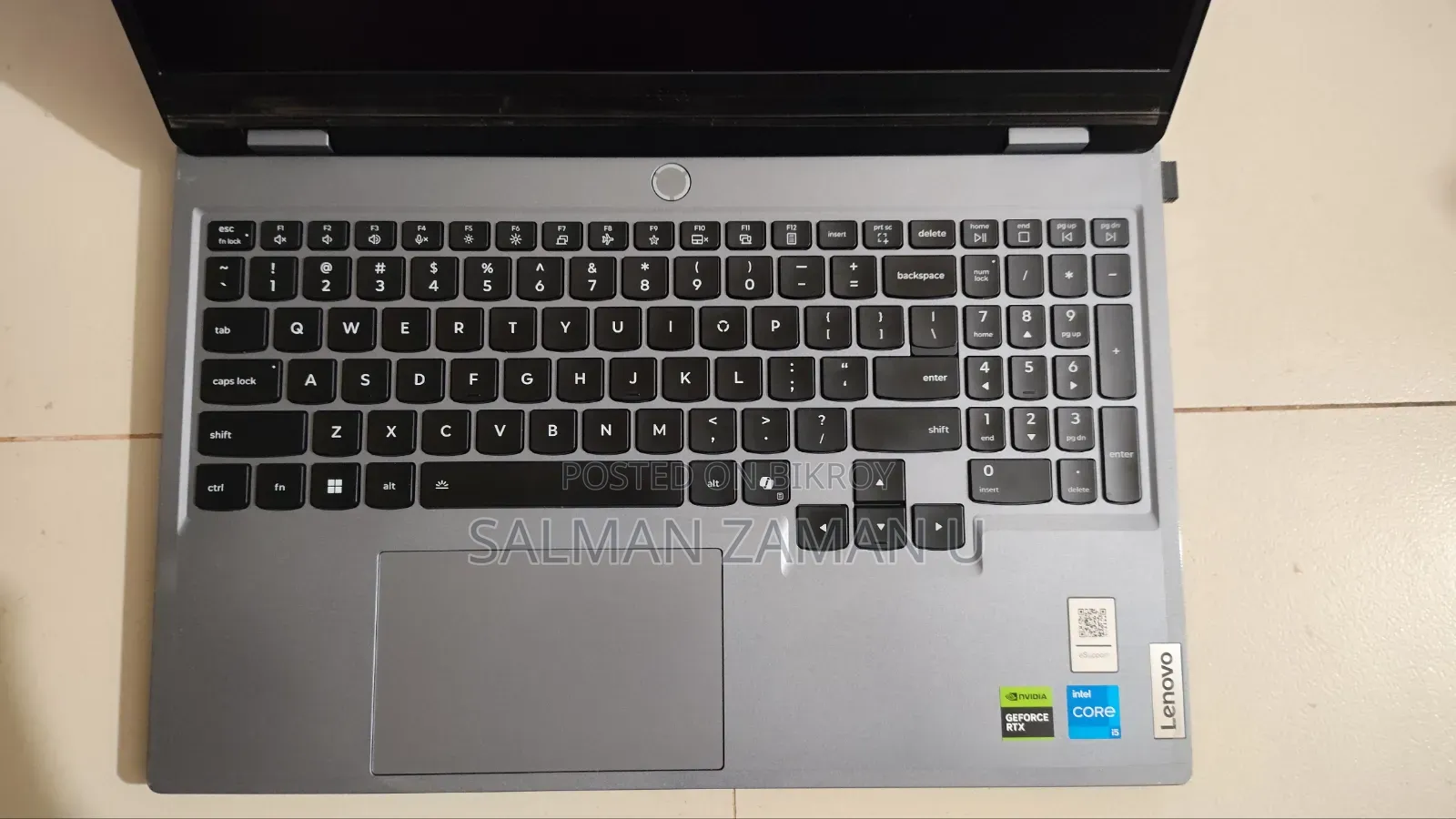 ল্যাপটপ Lenovo LOQ 15AHP10 16GB ইন্টেল কোর i5 SSD 512GB