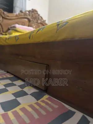 Master Bed Teak Wood Cot (with Mattress)