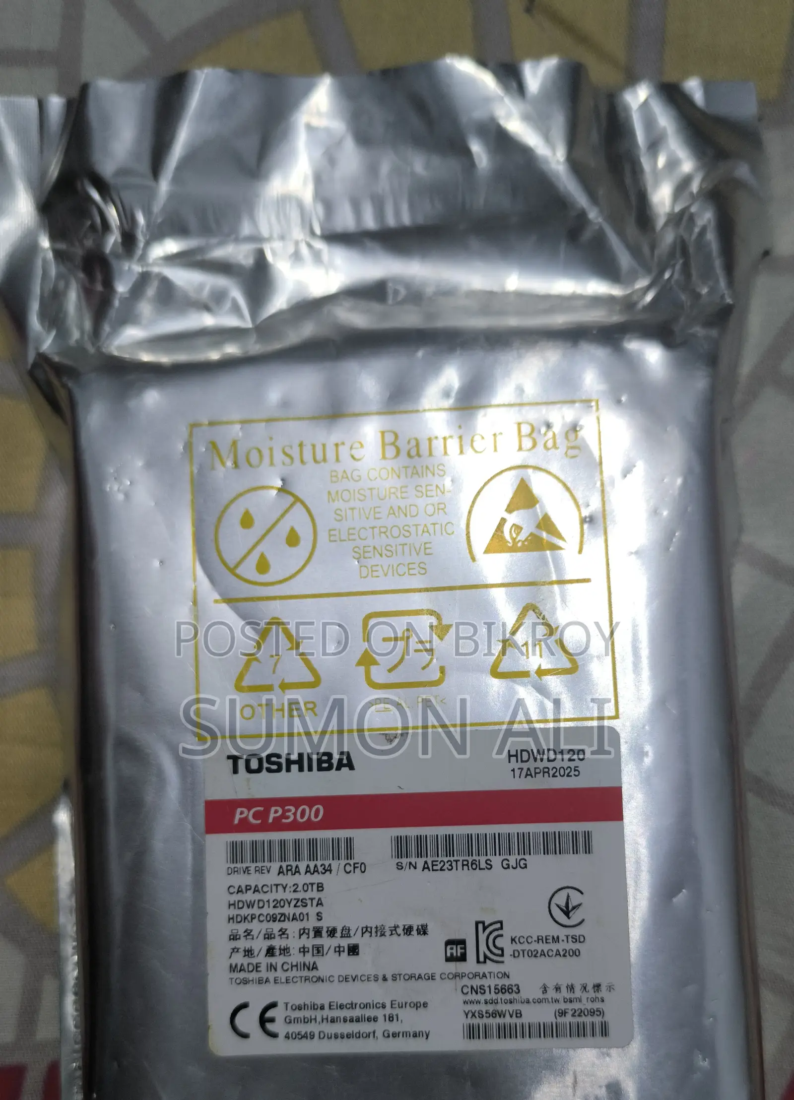 2 TB HDD Toshiba