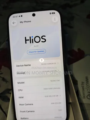 টেকনো ক্যামন ৫০ ২৫৬ জিবি কালো