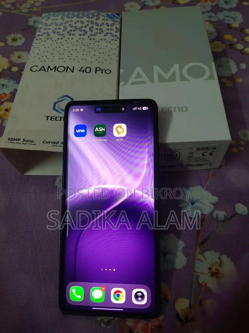 Tecno Camon 40 Pro 4G 256 GB Silver