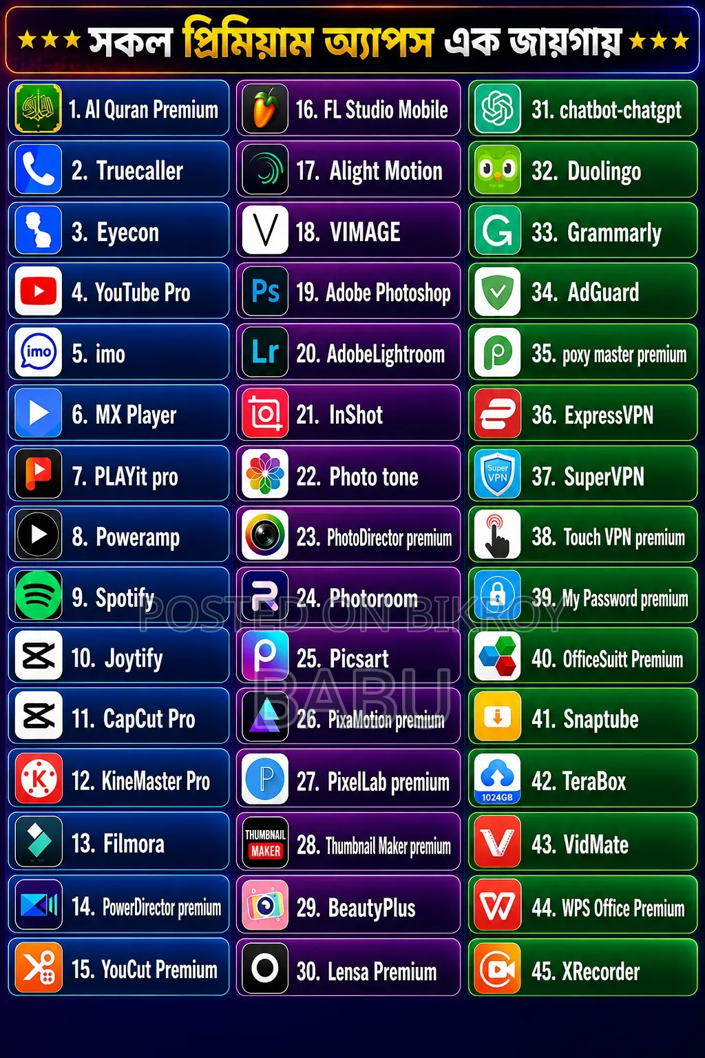 45 Premium Apps for Just 99 Taka