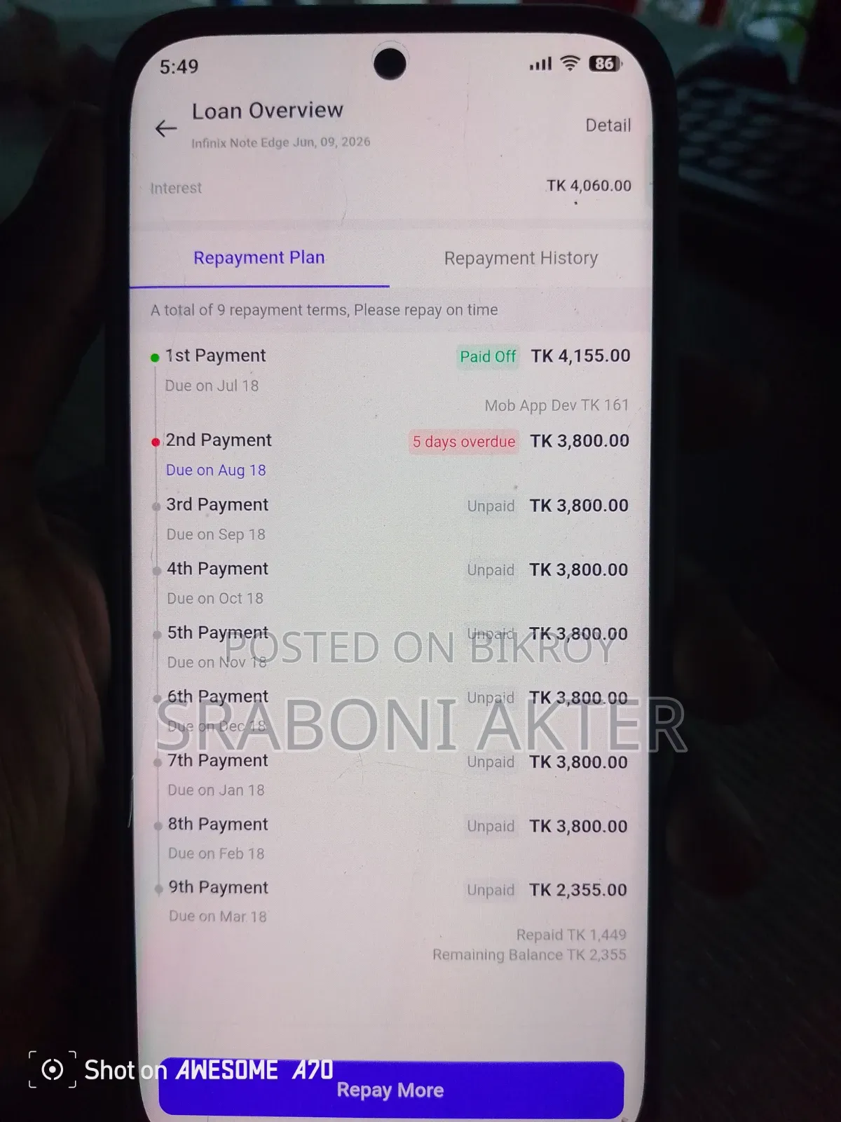 Infinix Note Edge 128 GB Silver