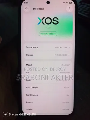 Infinix Note Edge 128 GB Silver