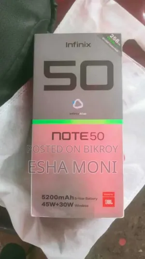 ইনফিনিক্স নোট ৫০ ৪জি ২৫৬ জিবি ব্ল্যাক