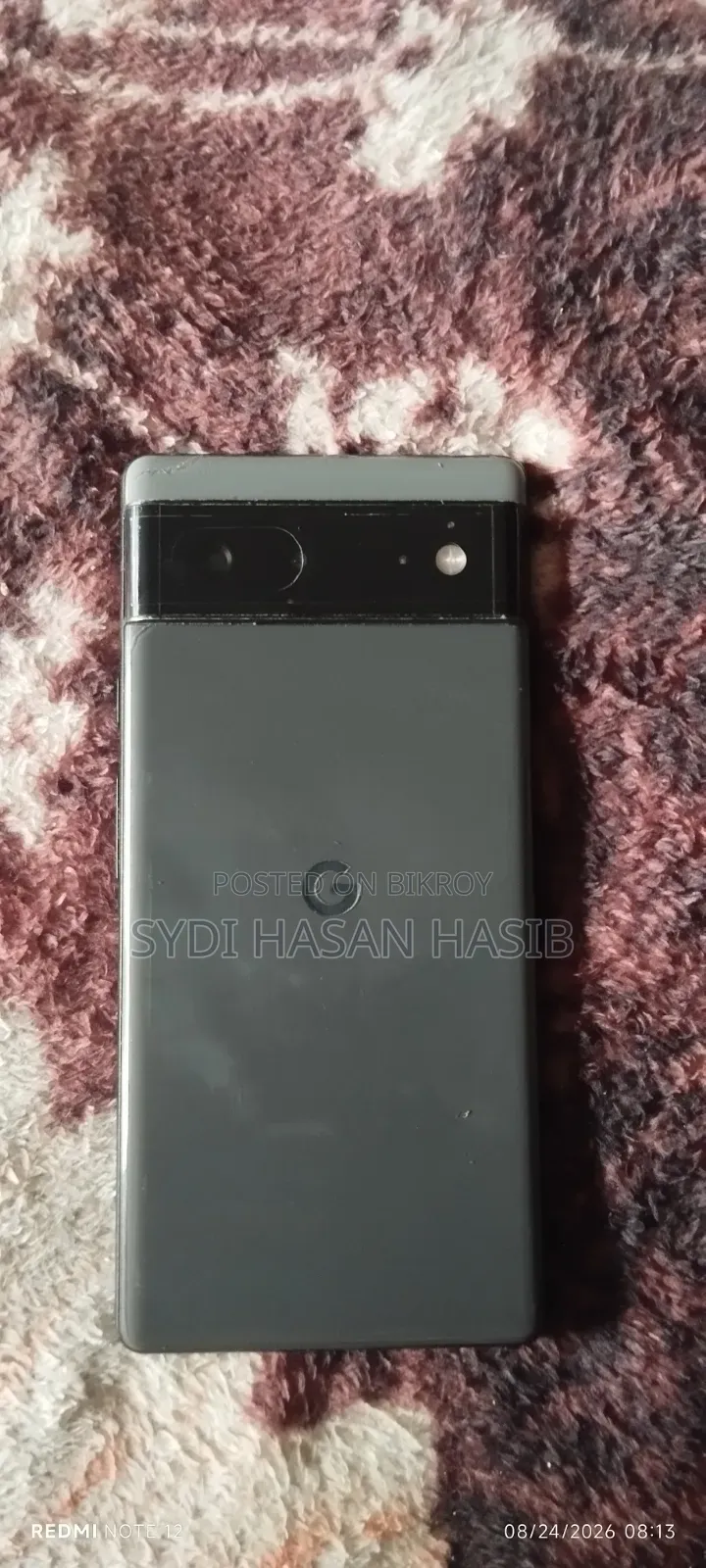 গুগল পিক্সেল ৬ ১২৮ জিবি ব্ল্যাক