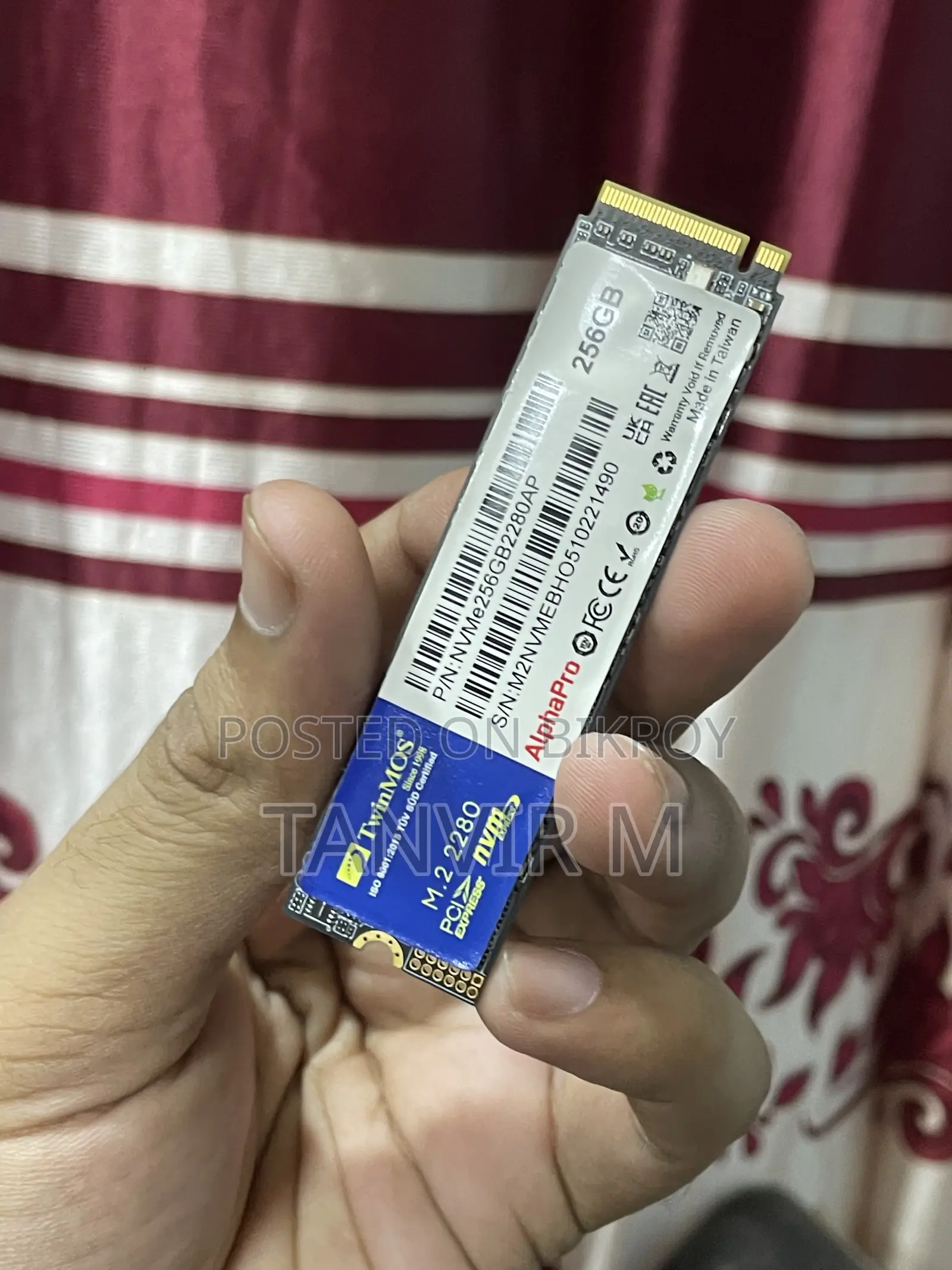 TwinMOS AlphaPro 256GB NVMe M.2 SSD – 5 Years Official Warranty