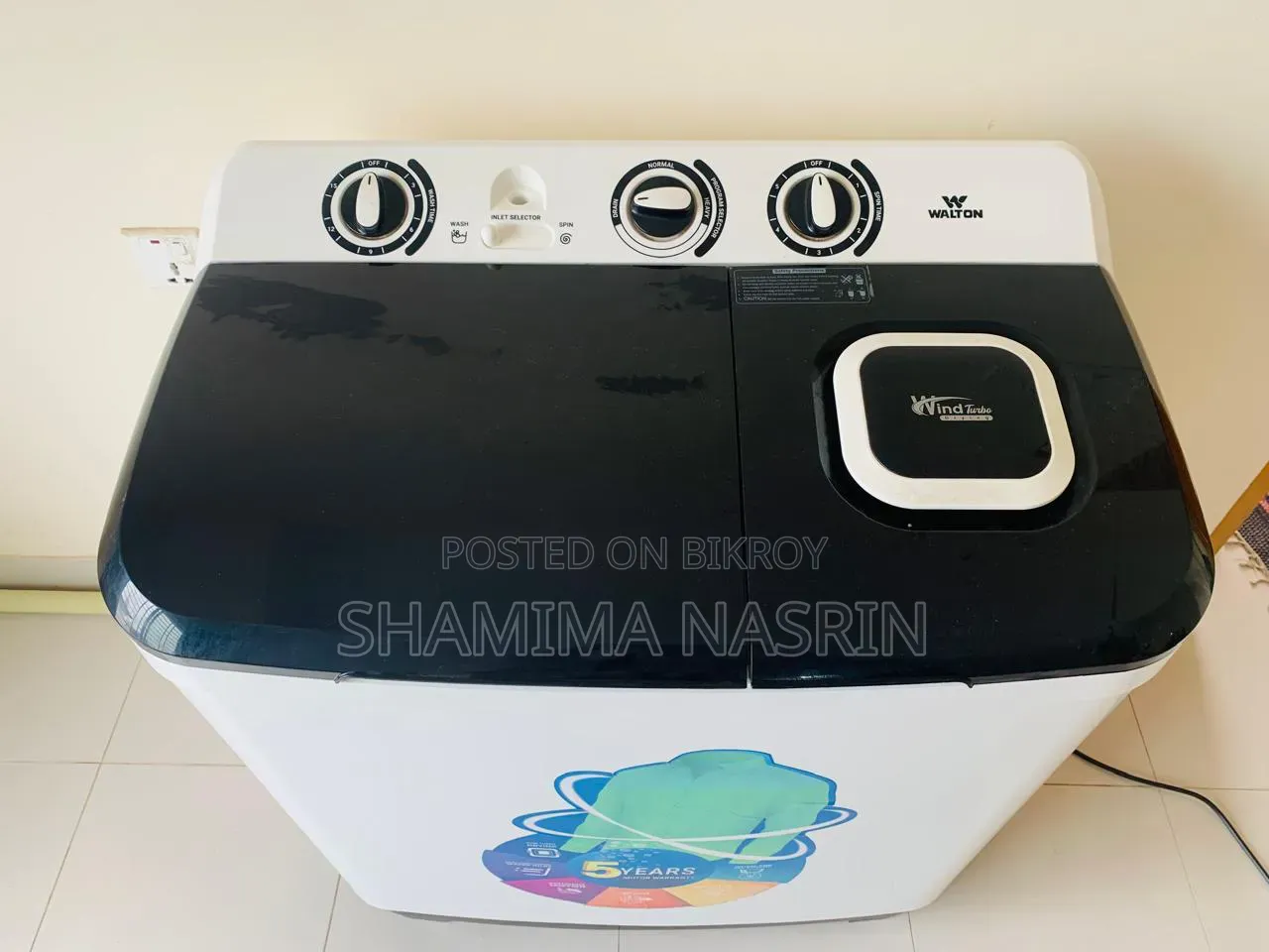 ৯ কেজি টুইন টিউব সেমি-অটোমেটিক ওয়াশিং মেশিন