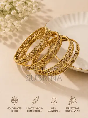 Gold-Plated Bangles – Used, Excellent Condition