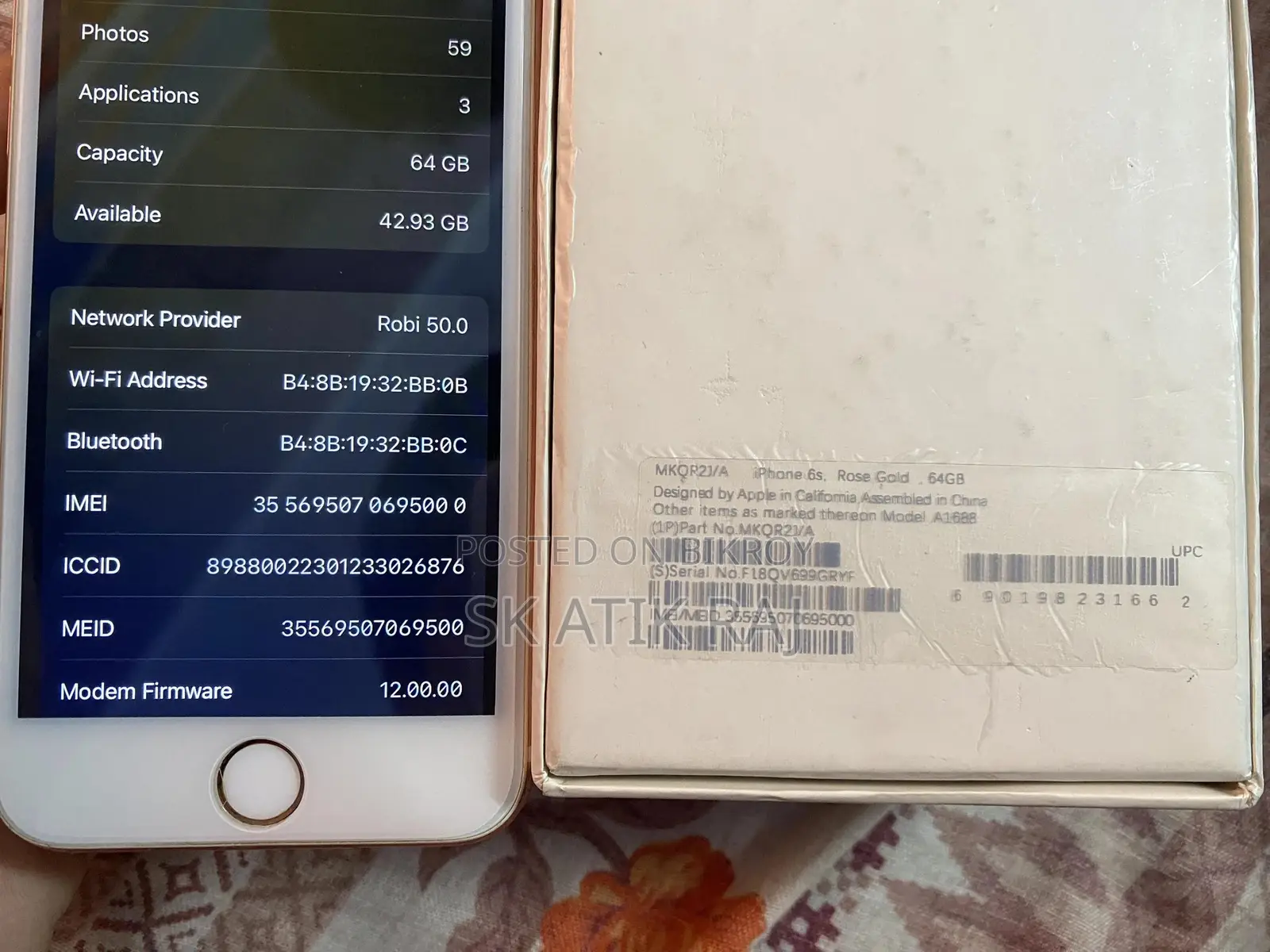 New Apple iPhone 6s 64 GB Rose Gold