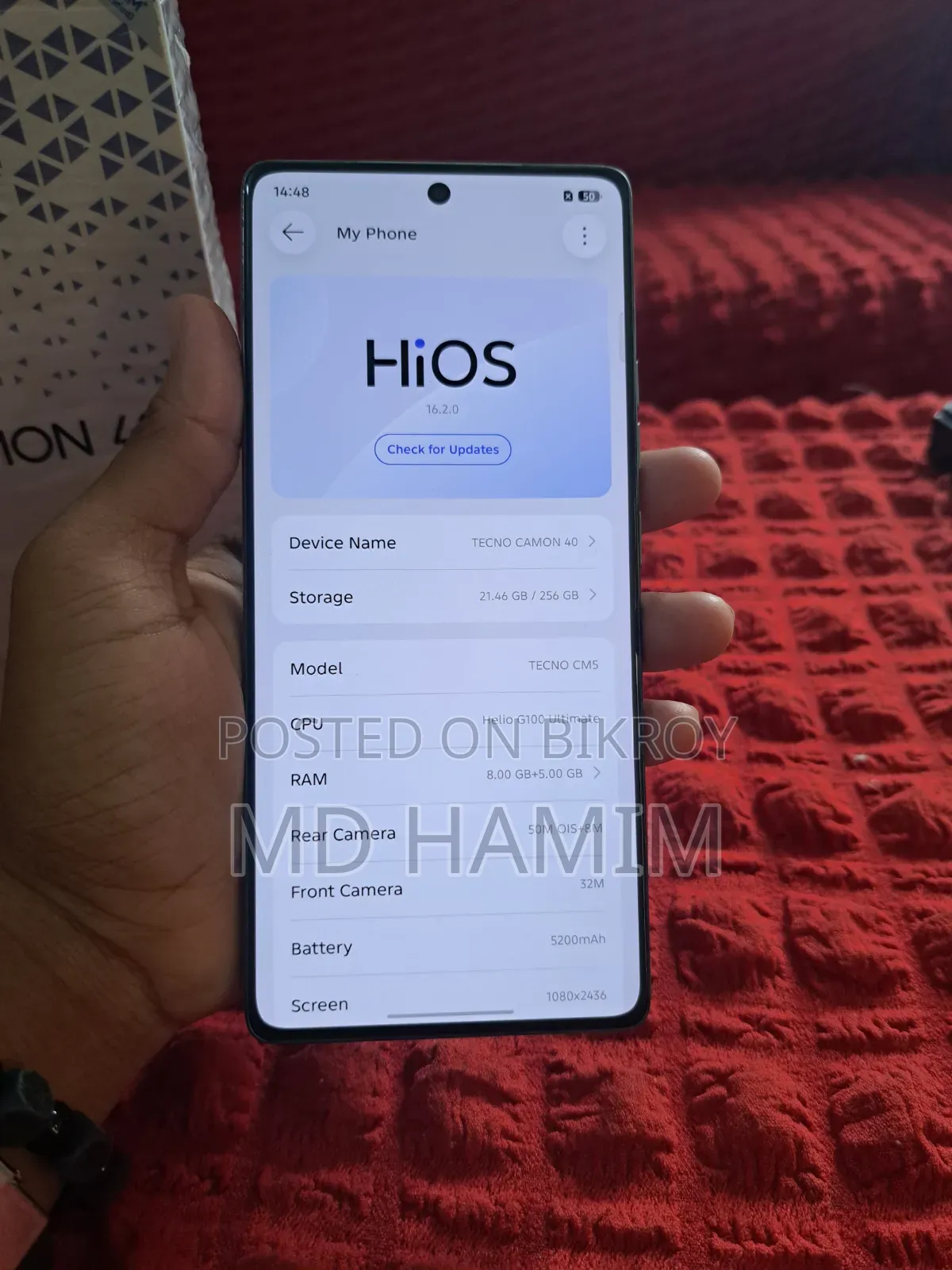 Tecno Camon 40 256 GB Gray