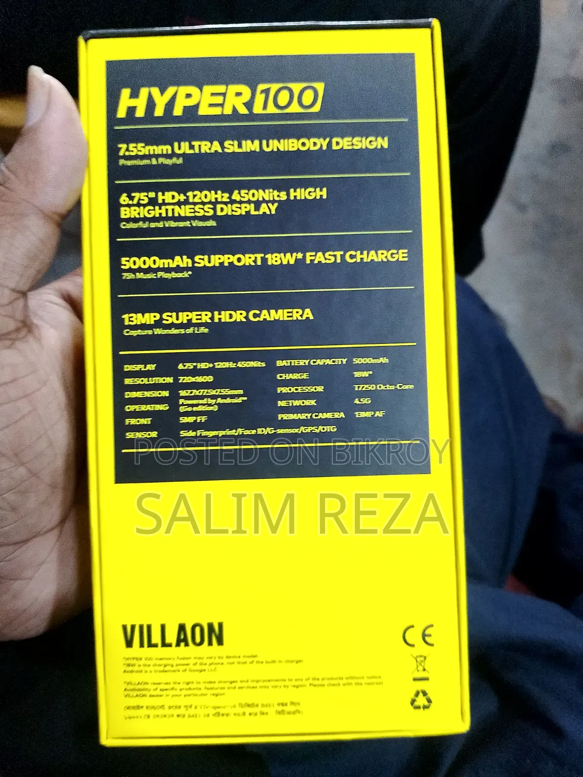 New Villaon 128 GB Black