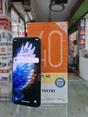 টেকনো স্পার্ক ৪০ প্রো+ ২৫৬ জিবি রূপালী