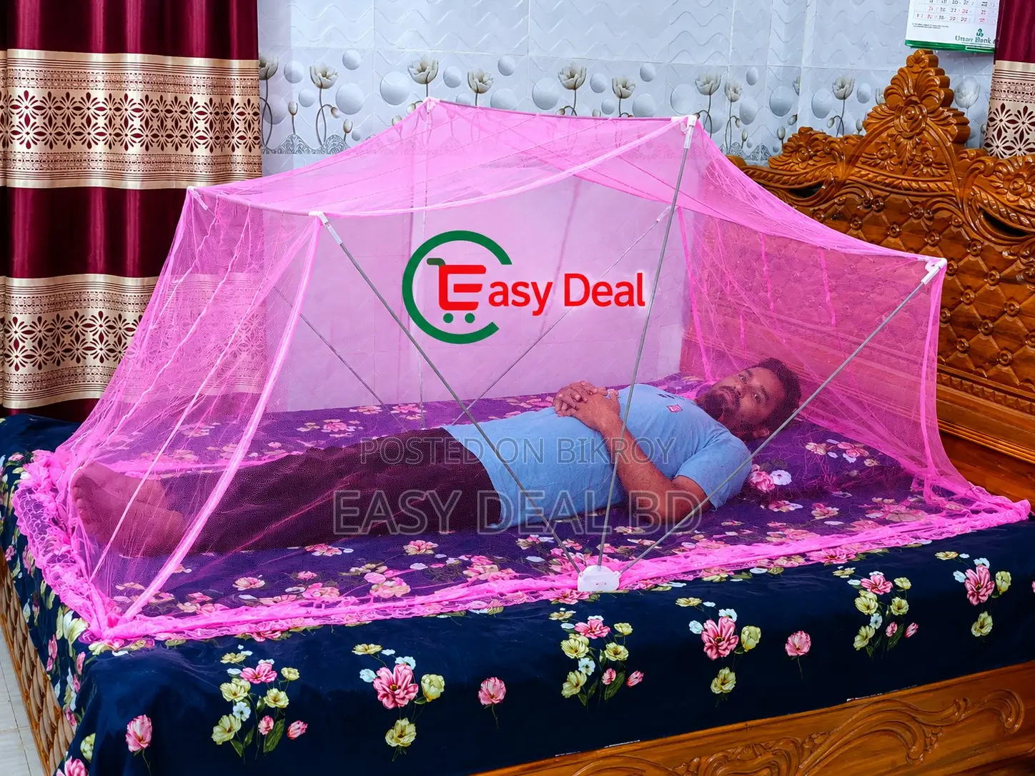 Push and Pull Adult Single Size Folding Mosquito Net