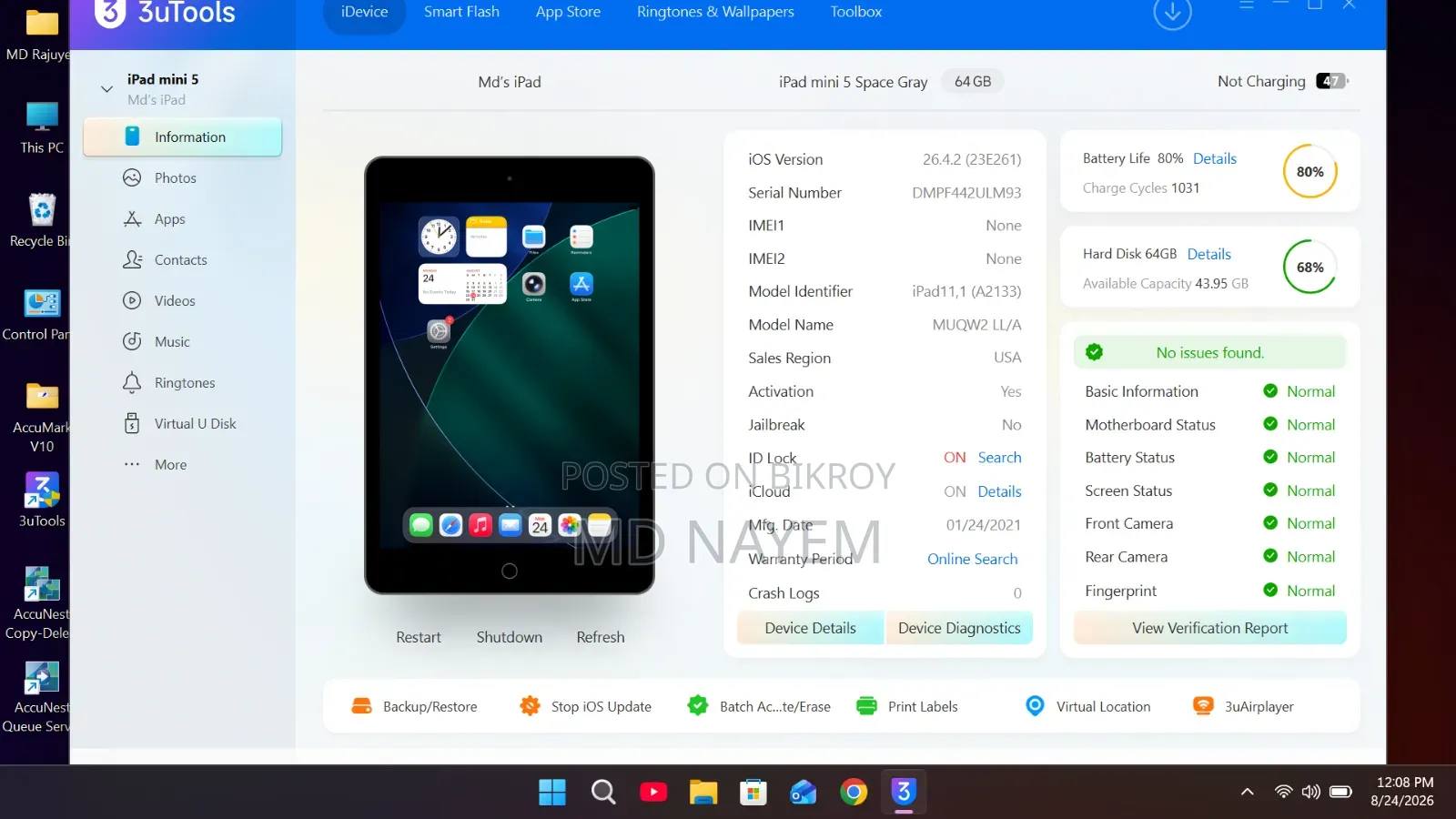 Apple iPad mini 5 (2019) 64 GB Silver