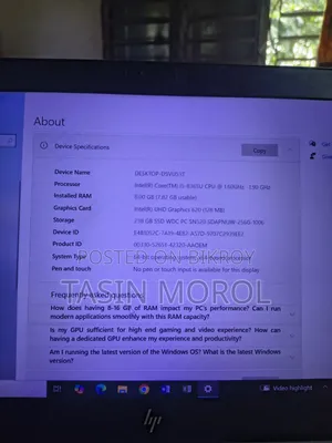 ল্যাপটপ এইচপি জেডবুক ১৪ইউ জি৬ ৮জিবি ইন্টেল কোর আই৫ এসএসডি ২৫৬জিবি