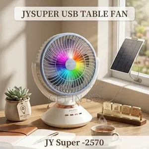 JYSUPER JY-2570 Rechargeable Fan With LED Light