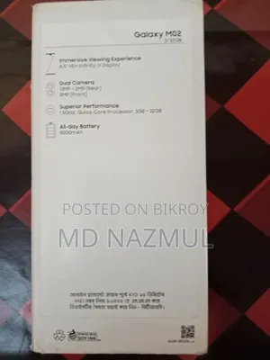 স্যামসাং গ্যালাক্সি এম০২ ৩২ জিবি কালো