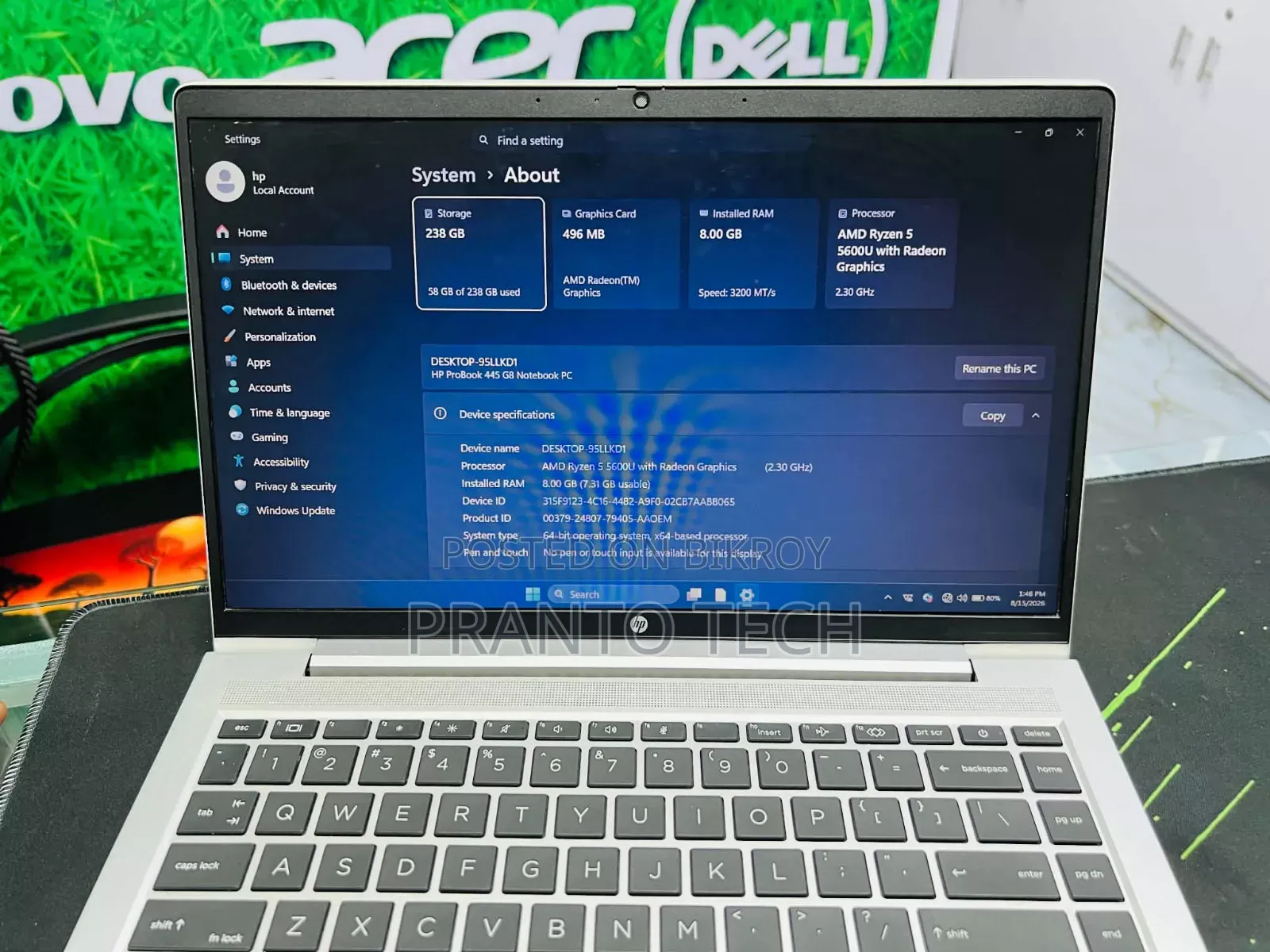 Laptop HP ProBook 445 G8 8GB AMD Ryzen 5 SSD 256GB