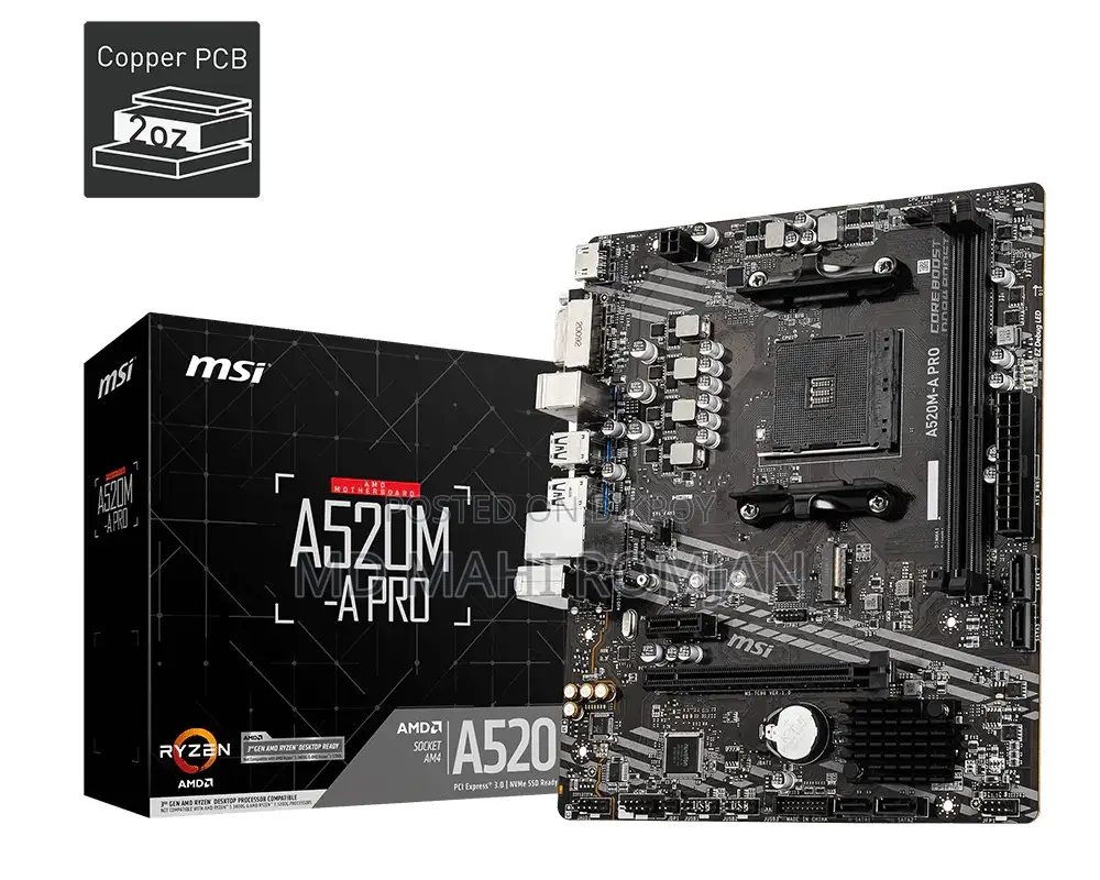 MSI A520M-A PRO AM4 AMD Micro-ATX Motherboard